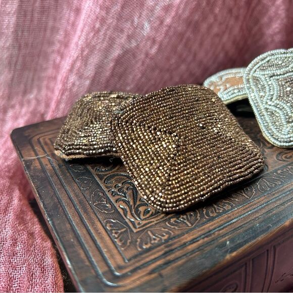 Vintage Victorian Art Deco 1920s Lot of Beaded Shoe Clips Made in France - Picture 3 of 8